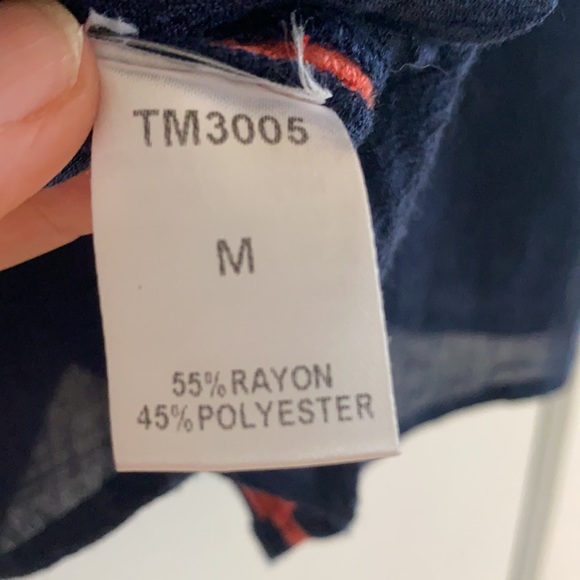 THME Navy + Coral Sleeveless Top - Picture 8 of 9